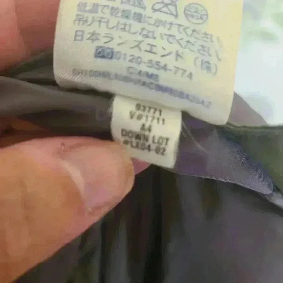 Lands End Goosedown green parka, coat, jacket, Size 6-8 S/P - Picture 13 of 13